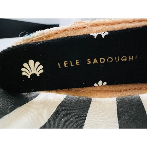 Lele Sadoughi Lace Linen Headband Beige - Picture 3 of 5